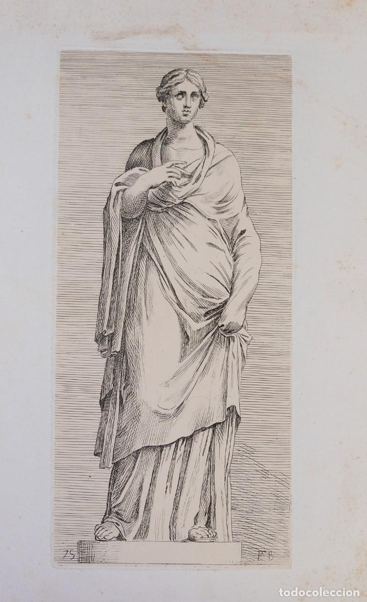 Arte: Heliograbado figura cl&aacute;sica siglo XIX