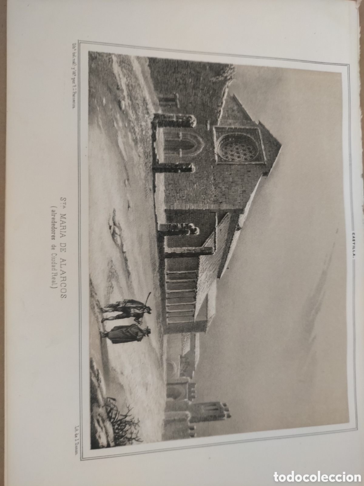 Arte: Parcerisa 4 grabados ciudad real y cuenca originales