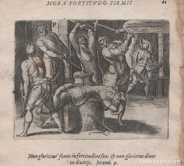 Arte: EMBLEMA s.XVII (1609), GRABADO DE COBRE, MIKROKOSMOS PARVUS MUNDUS, GERARD DE JODE, FUERZA DE FIRMIO
