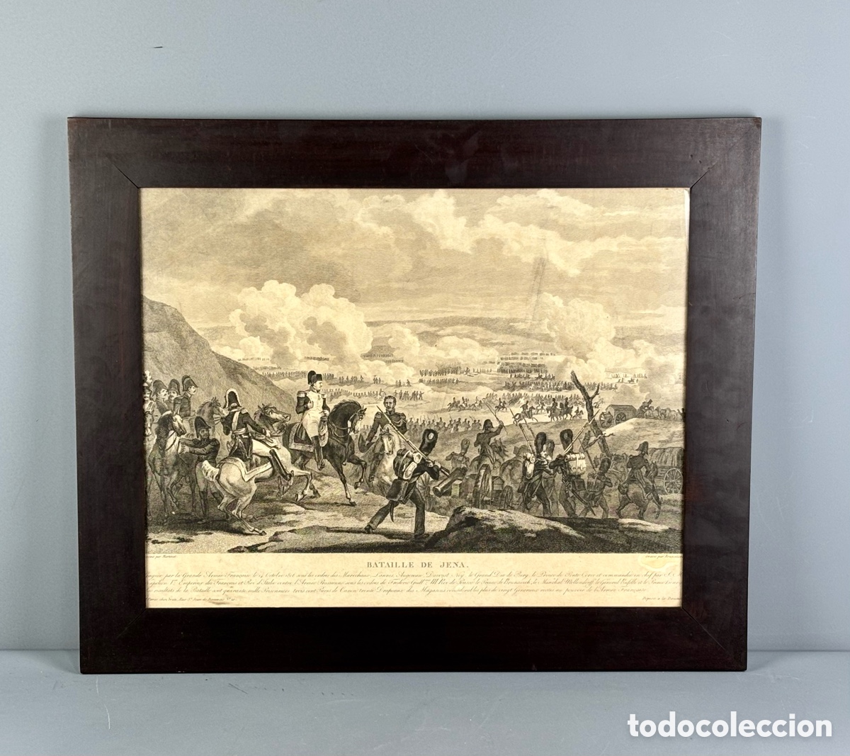 Arte: GRABADO: LA BATALLA DE JENA (NAPOLEON), SIGLO XIX - ACHILLE -LOUIS MARTINET Y PROSPER BRUNELLI&Egrave;RE