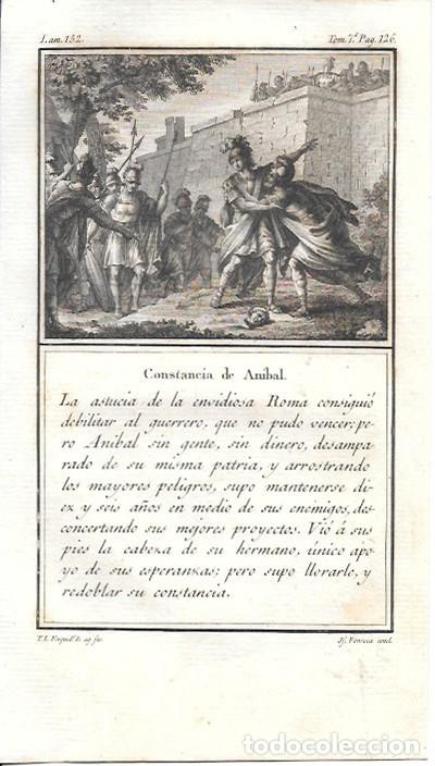 Arte: GRABADO. CONSTANCIA DE ANIBAL - LOUIS-PIERRE ARQUETIL LAMINA 152 TOMO 7 A&Ntilde;O 1802 - G-HISTORIA-075
