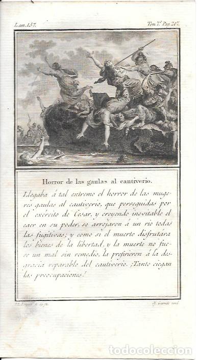 Arte: GRABADO. HORROR DE LAS GAULAS AL CAUTIVERIO - L.-P. ARQUETIL LAMINA 157 TOMO 7 1802 - G-HISTORIA-081
