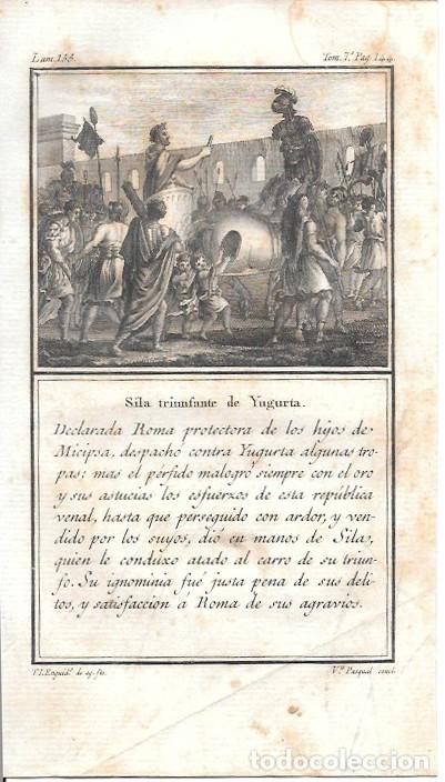 Arte: GRABADO. SILA TRIUNFANTE DE YUGURTA - LOUIS-P. ARQUETIL LAMINA 155 TOMO 7 A&Ntilde;O 1802 - G-HISTORIA-083