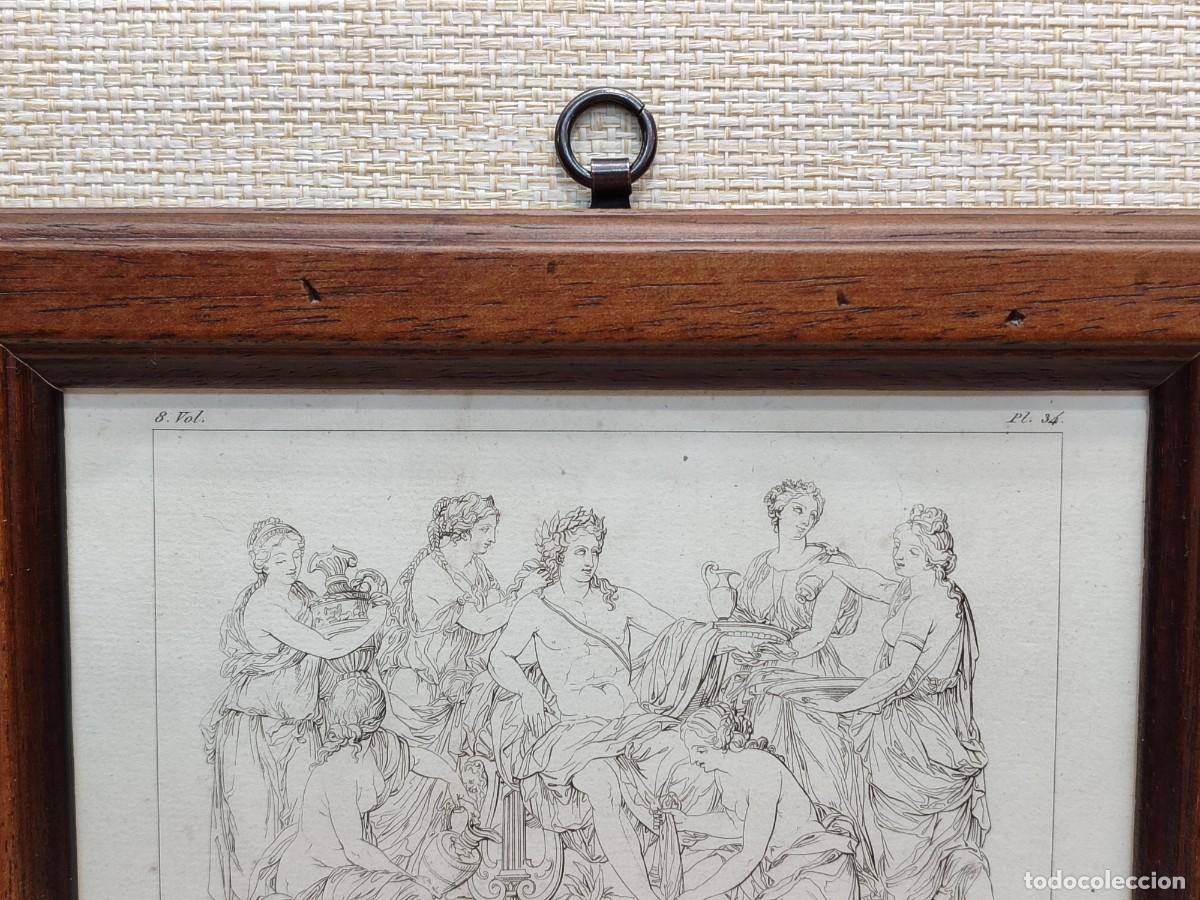 Arte: Apolo servido por ninfas de Girardon. Annales du musee 1807, Tomo VIII. Plancha 34. Cuadro.
