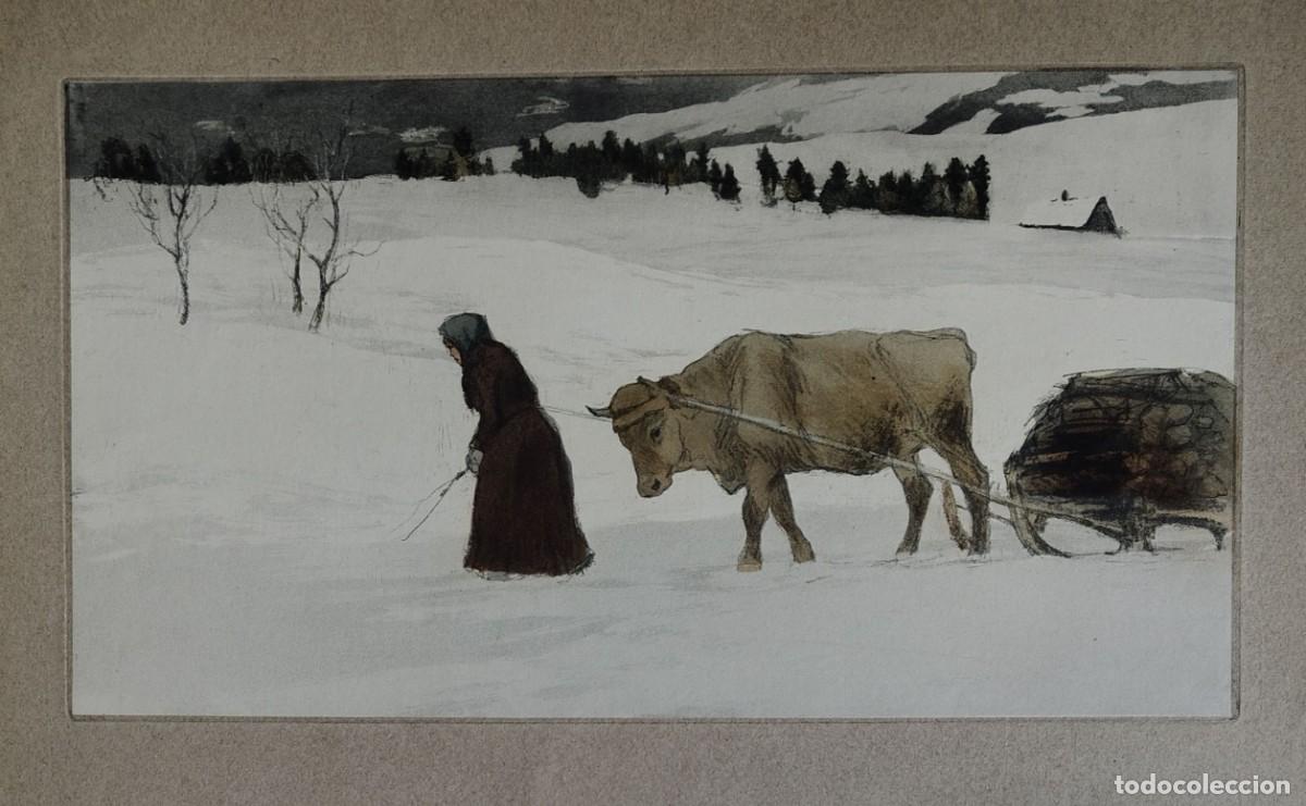 Arte: Oswald Roux (1880 &ndash; Viena &ndash; 1961): aguafuerte de 1905