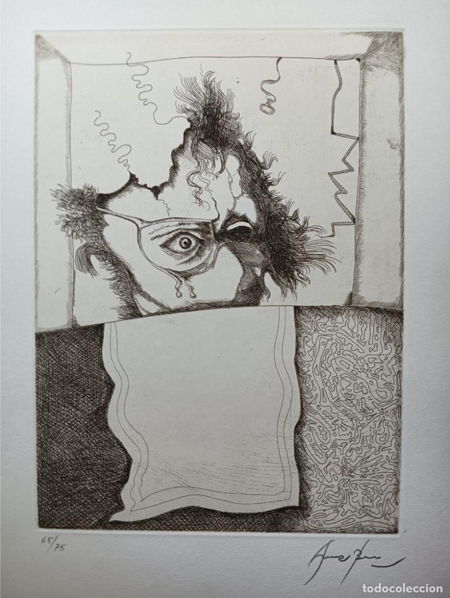 Arte: Eduardo ARRANZ-BRAVO (Barcelona, 1941-2023) grabado de 1974 de 30x21cms en papel de 47x34cms, firmad