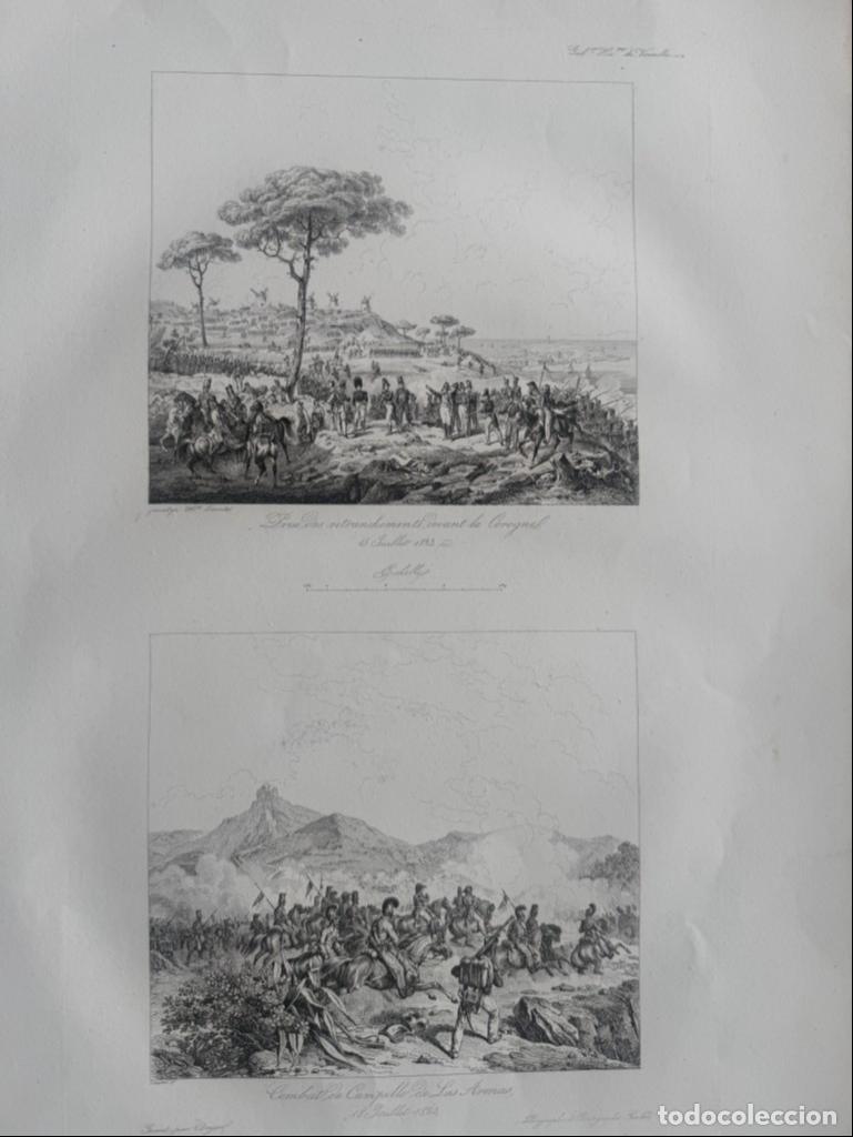 Arte: Batallas de A Coru&ntilde;a y Campillo de las Arenas en 1823, hacia 1840. Lecomte/Langlois