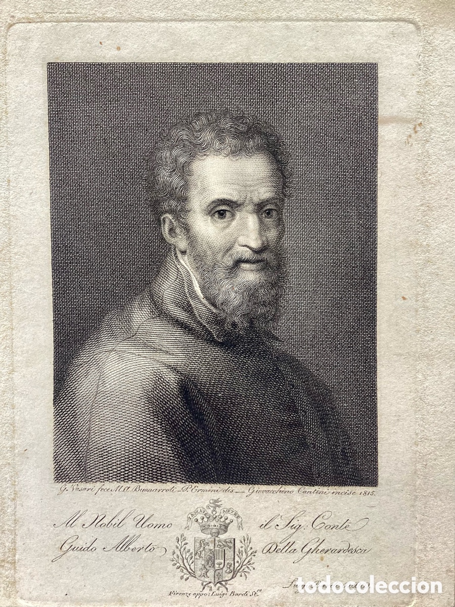 Arte: Grabado original Miguel &Aacute;ngel Buonarroti