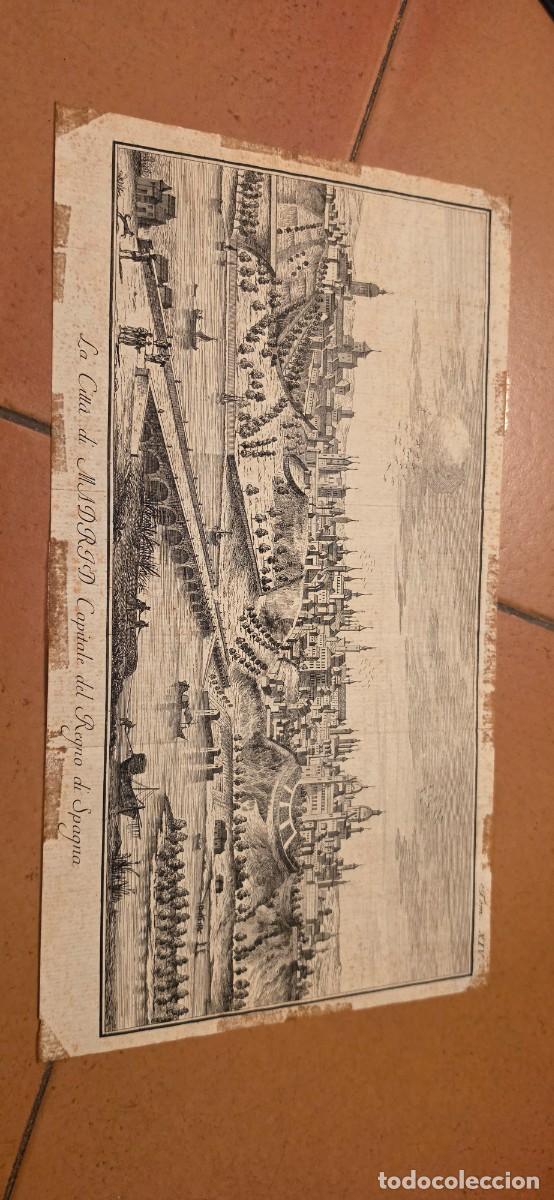 Arte: Precioso grabado Ciudad de Madrid siglo XVIII