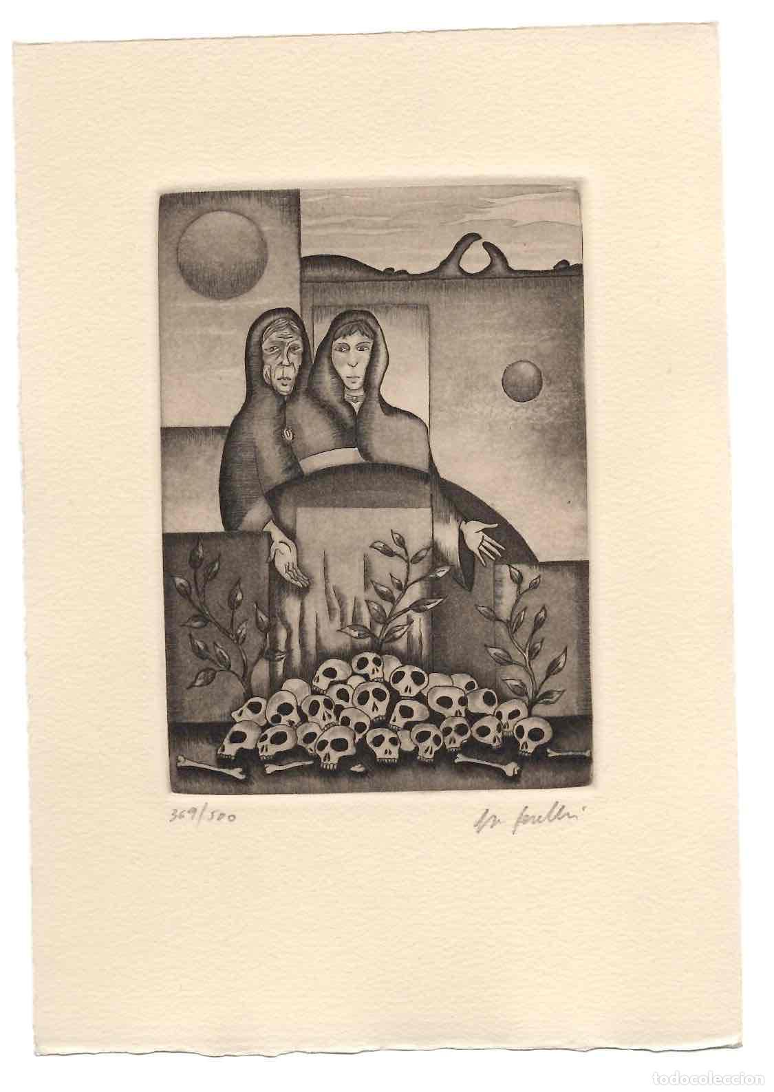 Arte: JORGE PERELL&Oacute;N. LA VISITA DE LOS CHISTES. AGUAFUERTE 369/500