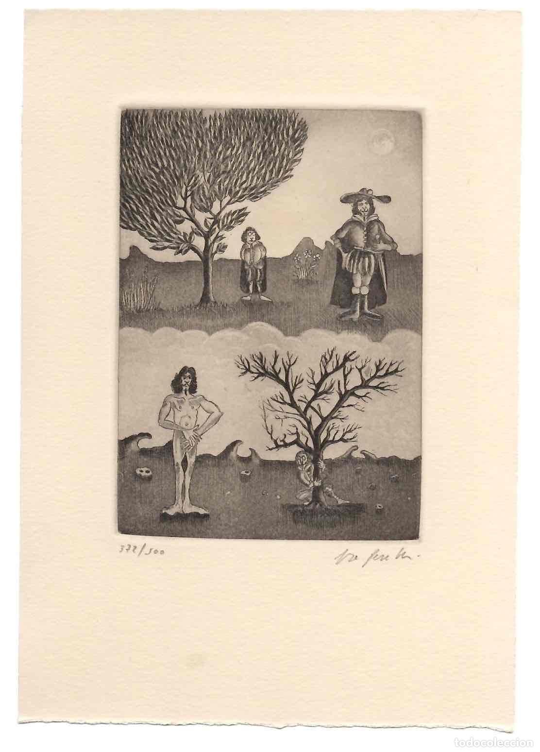 Arte: LA VISITA DE LOS CHISTES, JORGE PERELL&Oacute;N. GRABADO FIRMADO Y NUMERADO 372/500