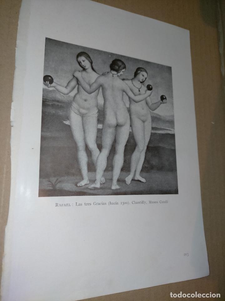 Arte: LAMINA HOJA HUECOGRABADO - RELIGIOSO - LAS TRES GRACIAS