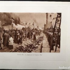 Arte: LOS DEFENSORES DE ZARAGOZA DE MAURICE HENRI ORANGE, SALON 1893, PARIS, FOTOGRABADO DE CHAUVET. Lote 323285743