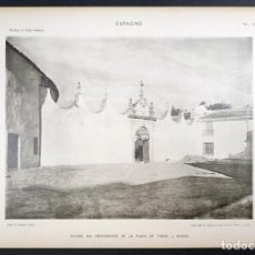 Arte: HUECOGRABADO MÁLAGA ENTRADA DEPENDENCIAS PLAZA DE TOROS DE RONDA -PETITS EDIFICES ESPAGNE PARÍS 1928