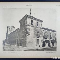 Arte: HUECOGRABADO PALACIO DIPUTACIÓN PROVINCIAL EN VALLADOLID - PETITS EDIFICES ESPAGNE - PARÍS 1928