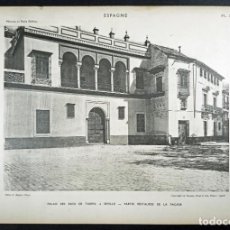 Arte: HUECOGRABADO SEVILLA PALACIO DUQUES DE TARIFA CASA DE PILATOS -PETITS EDIFICES ESPAGNE -PARÍS 1928