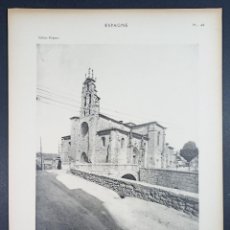Arte: HUECOGRABADO IGLESIA DE SAN LESMES EN BURGOS - PETITS EDIFICES ESPAGNE - PARÍS 1928