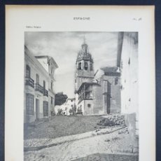 Arte: HUECOGRABADO IGLESIA DE SANTA MARÍA LA MAYOR EN RONDA, MÁLAGA - PETITS EDIFICES ESPAGNE - PARÍS 1928