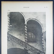 Arte: HUECOGRABADO ESCALERA DE CASA DE DALMASES, EN BARCELONA - PETITS EDIFICES ESPAGNE - PARÍS 1928