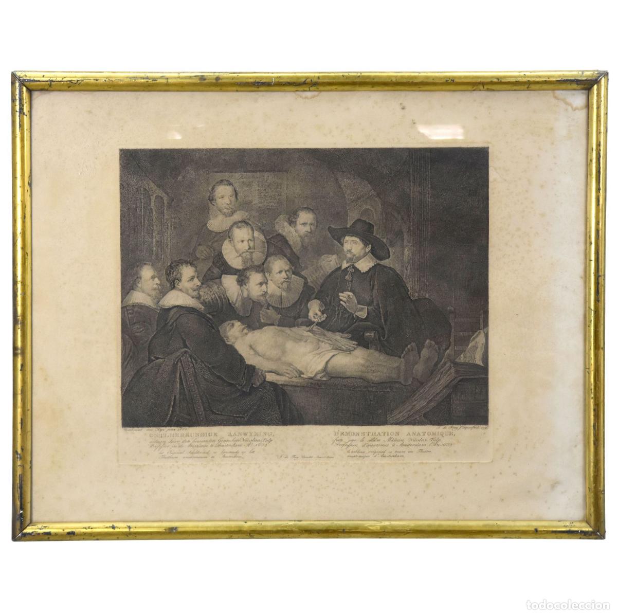 Arte: Gravure ancienne d&eacute;monstration danatomie Nicolas Tulp - Foto 1