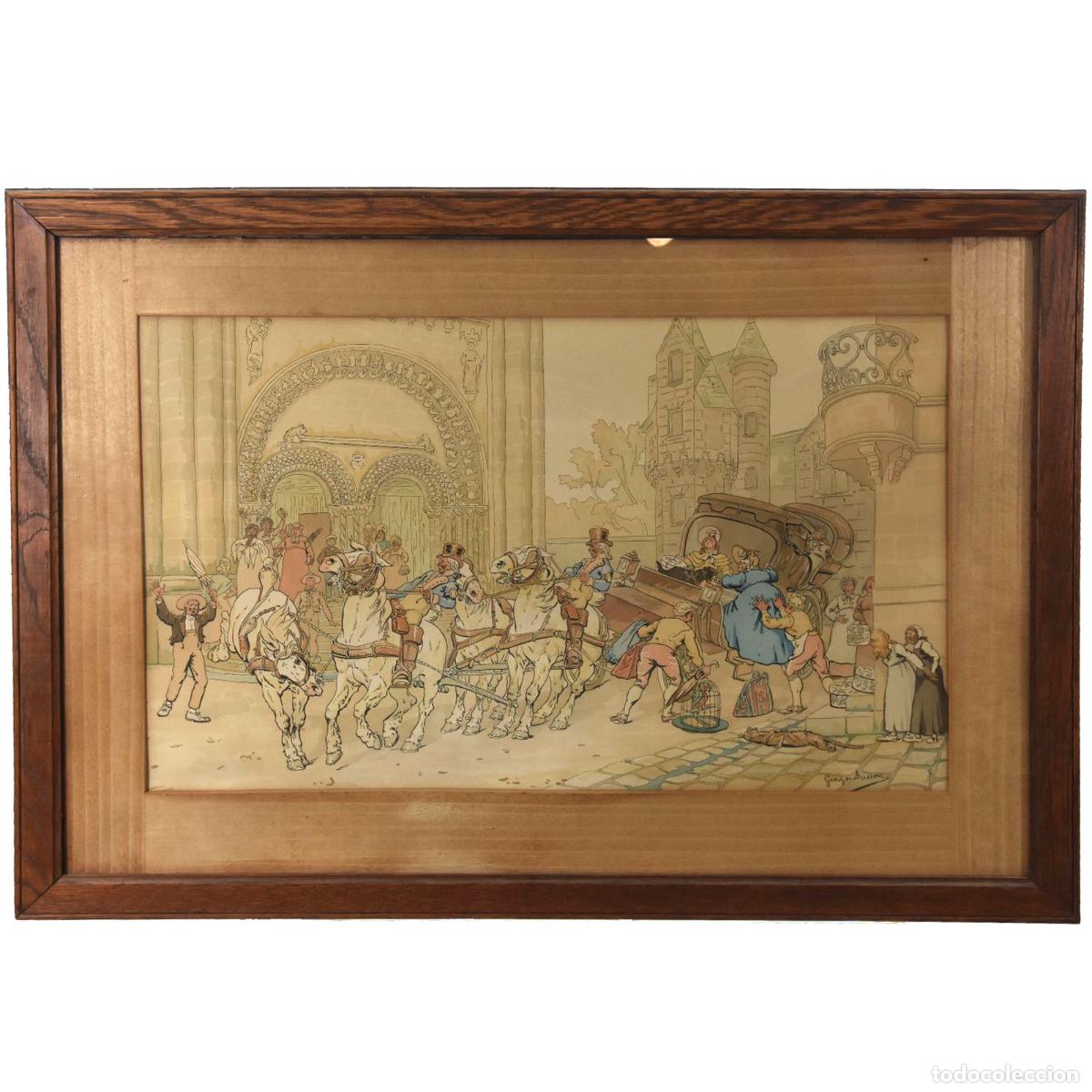 Arte: Gravure polychrome de Georges Busson cavalcade - Foto 1