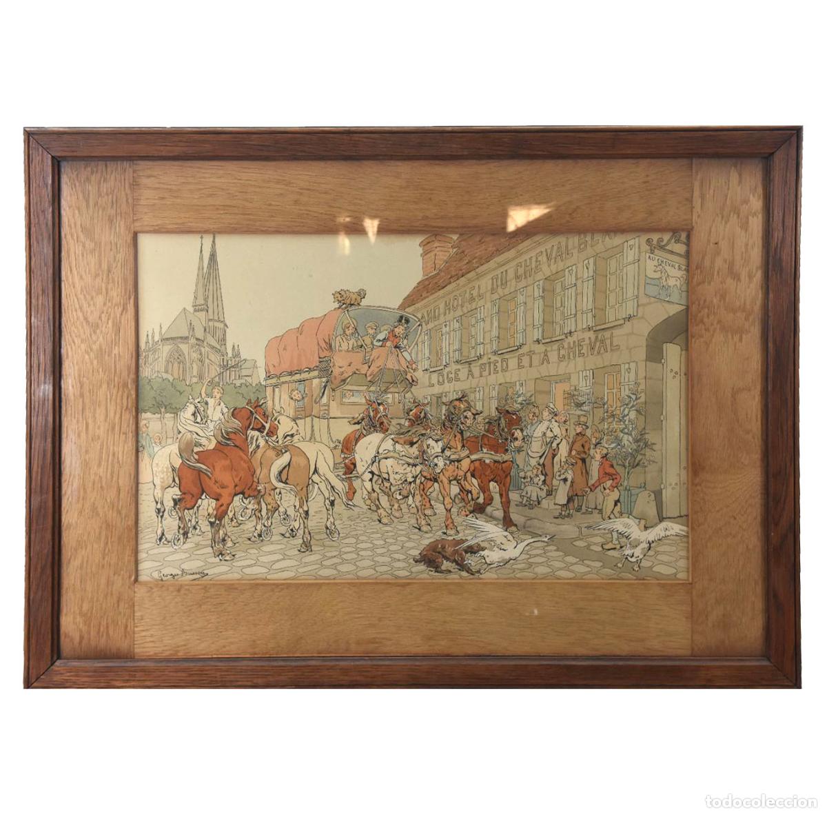 Arte: Gravure polychrome de Georges Busson cavalcade - Foto 1