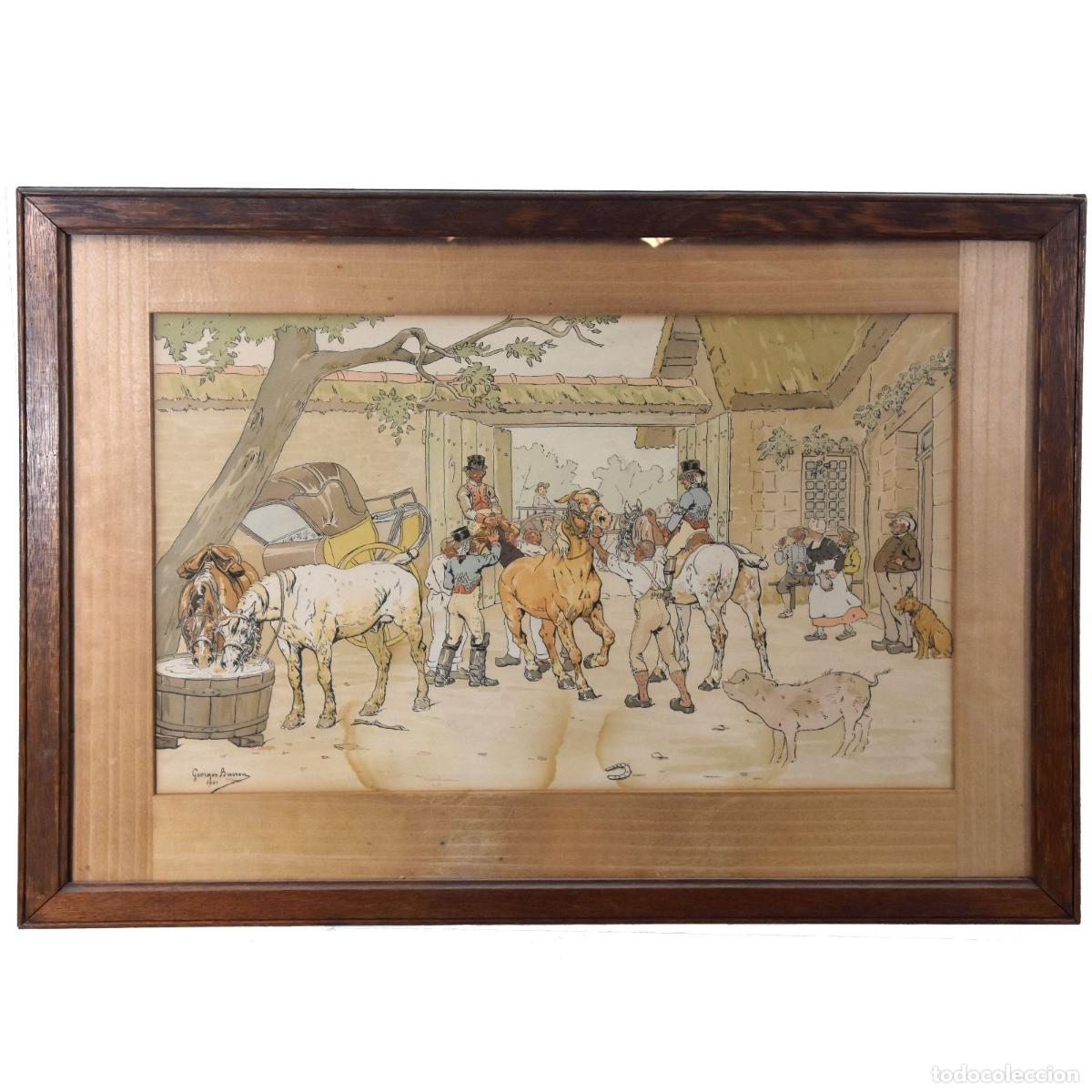 Arte: Gravure polychrome de Georges Busson cavalcade - Foto 1