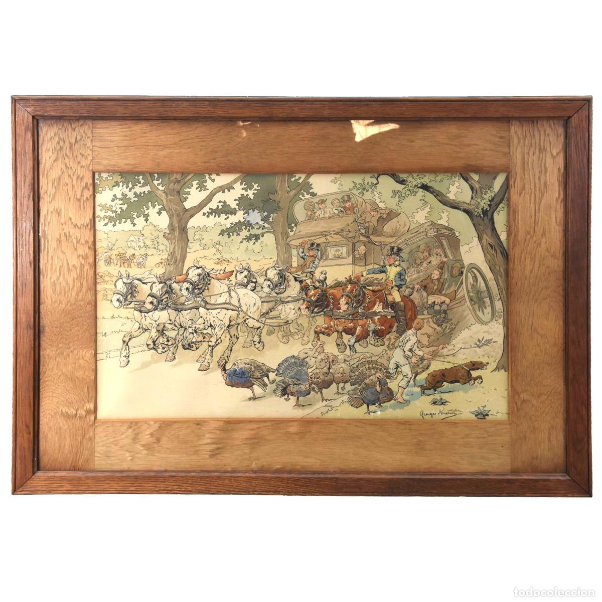 Arte: Gravure polychrome de Georges Busson cavalcade - Foto 1