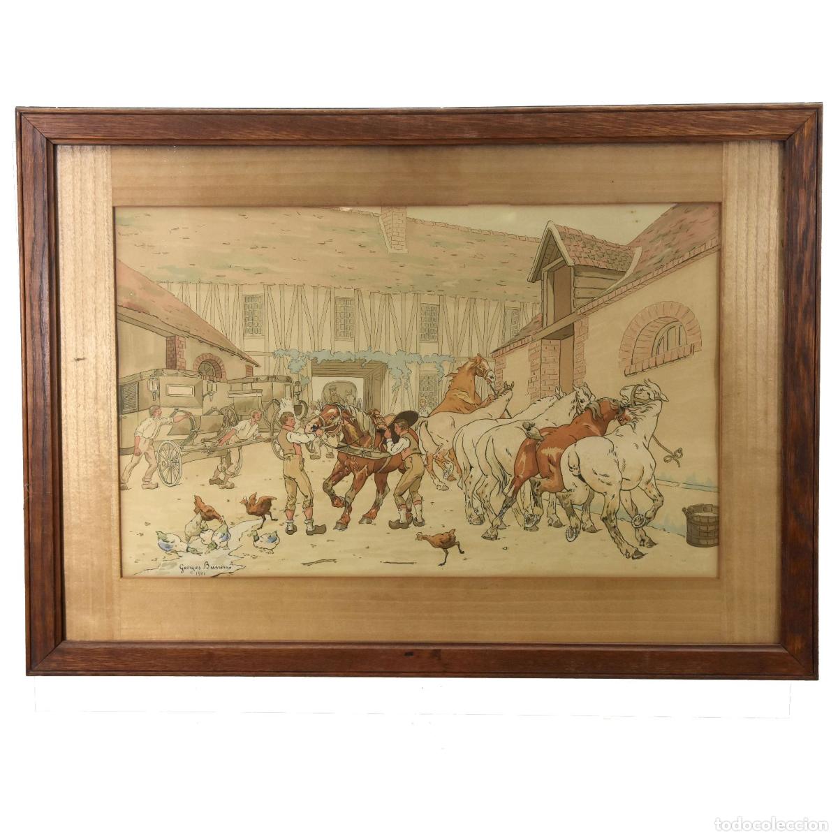 Arte: Gravure polychrome de Georges Busson cavalcade - Foto 1