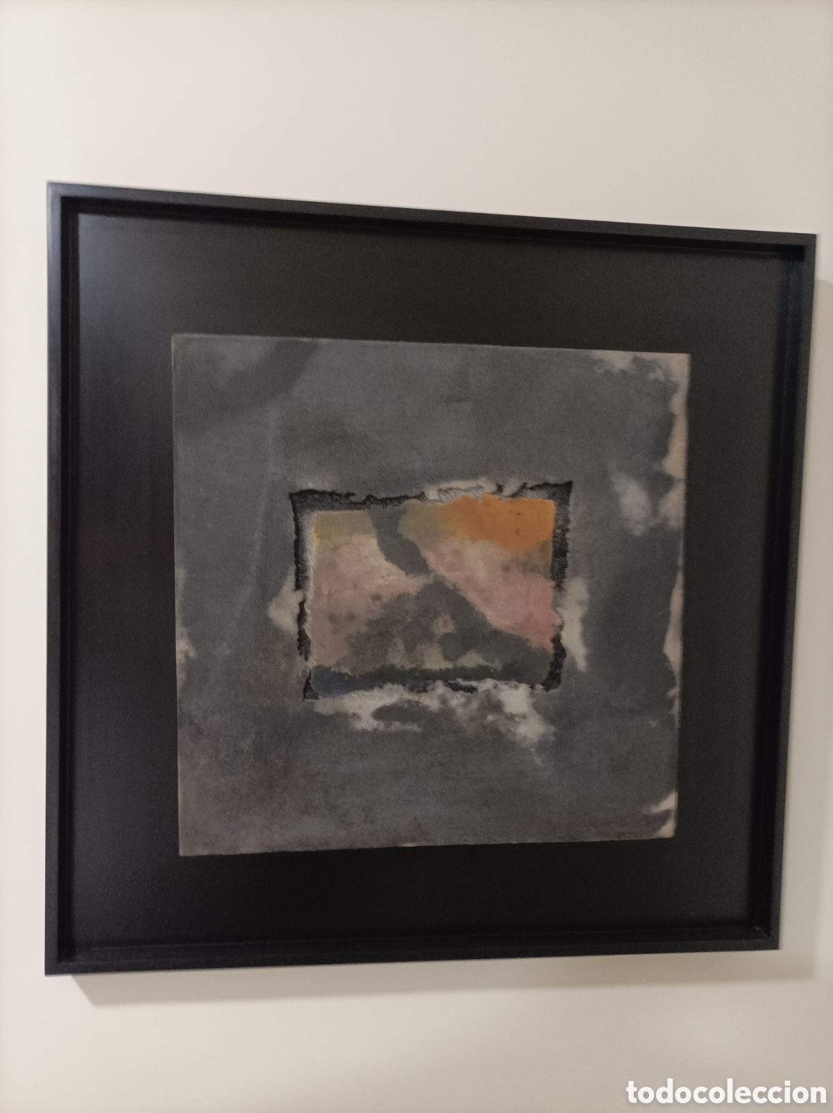 Arte: Cuadro cer&aacute;mica abstracto. Artista desconocido