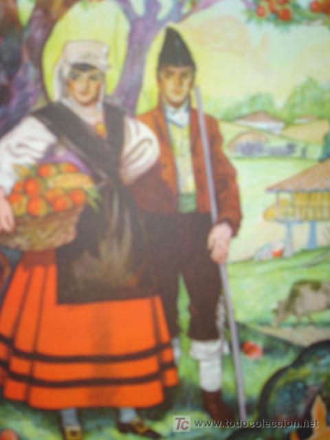Arte: ASTURIAS,EN LA POMARADA,TRAJES DE ESPA&Ntilde;A - Foto 1