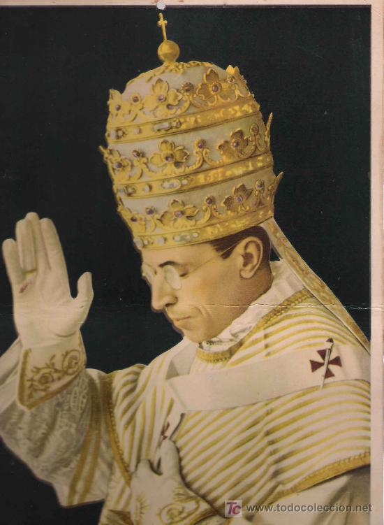 Art: Antigua l&aacute;mina  Papa Pio XII