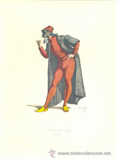 Art: Lamina impresa .. PANTALONE 1550 .. Con descripci&oacute;n al reverso