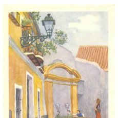 Arte: 5 LAMINAS .. FUENTES TIPICAS DE ESPAÑA AÑO 1957 .. BARCELONA, JÁTIVA, ESTELLA, BURGOS, MÁLAGA