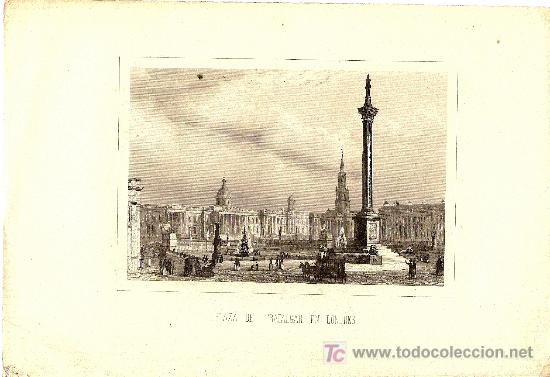 Arte: PLAZA DE TRAFALGAR EN LONDRES. - Foto 1