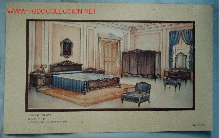 Arte: BOCETO DORMITORIO CARLOS II - Foto 1