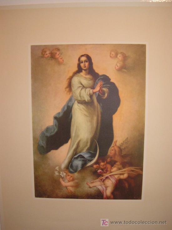 Arte: LAMINA ANTIGUA - LA CONCEPCION  DE MURILLO - C3 E.B. - Foto 1