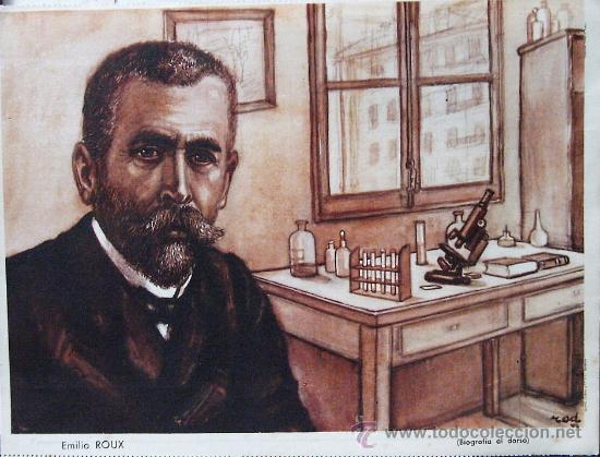 Art: Colecci&oacute;n WASSERMANN 1945 grandes descubridores de la medicina Emilio Roux.