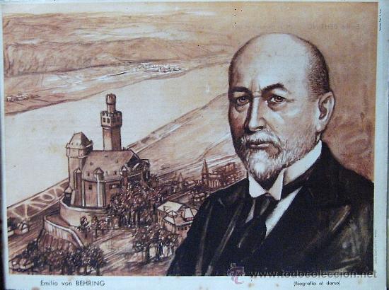 Art: Colecci&oacute;n WASSERMANN 1945 grandes descubridores de la medicina  Emilio Von Behring.