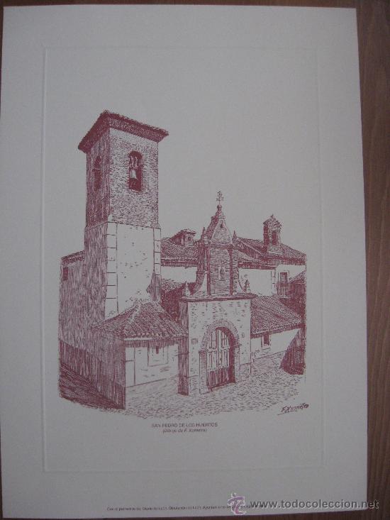 Kunst: DIBUJO DE F. XUMETRA, LEON, SAN PEDRO DE LOS HUERTOS.