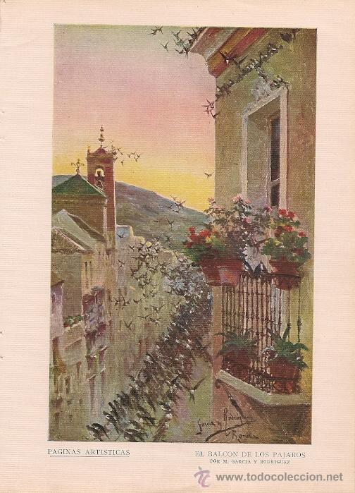 Art: El balc&oacute;n de los p&aacute;jaros / por M. Garc&iacute;a y Rodr&iacute;guez - 1926