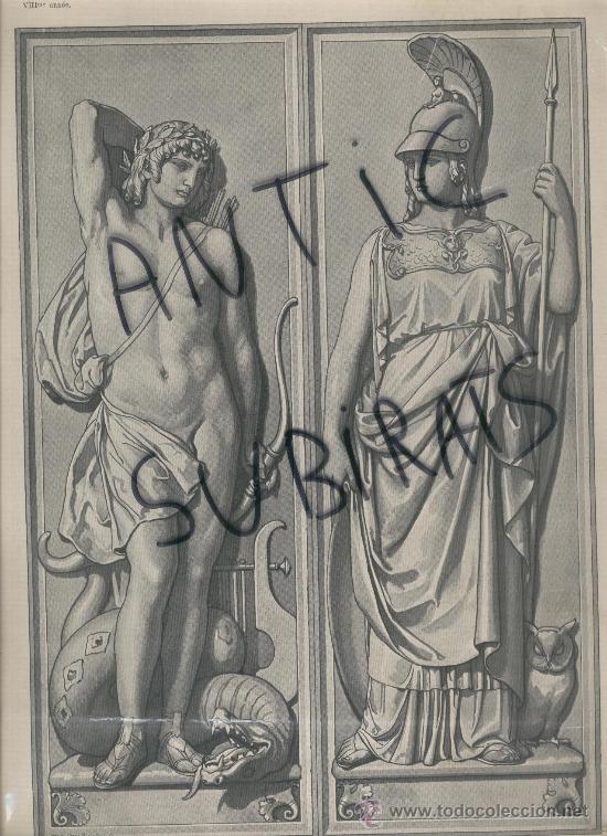 Art: LAMINA FRANCESA. S. XIX. LE JOURNAL DE LA DECORATION.FRANCIA.PARIS.DIBUJO. 25 X 35 CM.