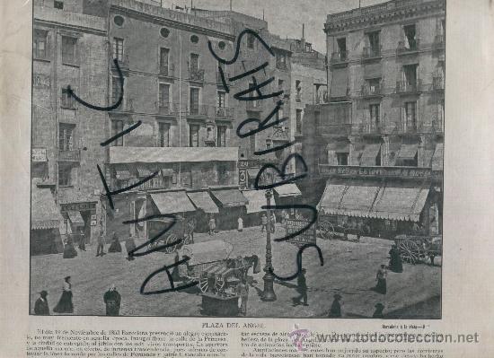 Kunst: LAMINA. FOTO. PLAZA DEL ANGEL. BARCELONA. PLA&Ccedil;A DE L' ANGEL DE BARCELONA.
