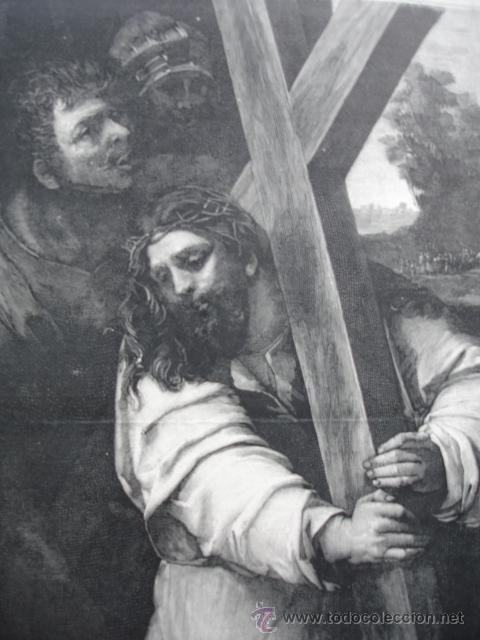 Arte: NUESTRO SE&Ntilde;OR LLEVANDO LA CRUZ.PIOMBO - Foto 1
