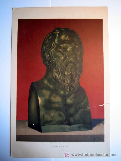 Arte: Socrates - Lamina (Finales Siglo XIX) - Foto 1