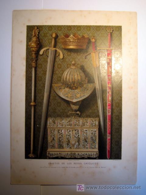 Arte: Lamina - Objetos de los Reyes Catolicos - Foto 1