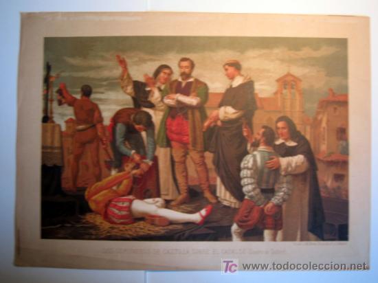 Arte: Lamina - Los comuneros de Castilla sobre el Cadalso - Foto 1