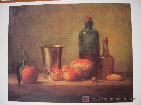 Kunst: Cubilete con manzanas, pera y dos botellas / Jean Simeon Chardin  - Pinacoteca Salvat