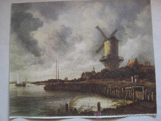 Kunst: RUYSDAEL, EL MOLINO.LAMINA IMPRESA SOBRE SOPORTE TEXTURADO IMITANDO EL LIENZO.