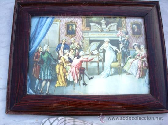 Art: ANTIGUO CUADRO PARA CASA DE CAMPO, CON BONITA LAMINA
